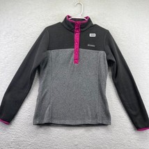 Columbia Womens Benton Springs Pullover Size Small Black Gray Pink Snap ... - £15.63 GBP