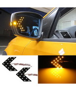 New! TWO AMBER ARROW SIGNAL INDICATORS (14SMD) LEDS -OUTSIDE MIRROR TURN... - $9.54 CAD