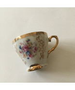 Vintage made in Japan teacup floral gold pattern small tea cup  - $19.75