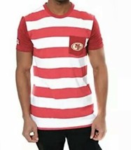 Ultra Game Men&#39;s NFL TShirt Stripe Pocket Short Sleeve Tee Shirt San Francisco L - £18.99 GBP