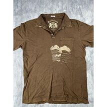 Pollution Brown Collared Y2K Shirt~ New M, L, XL, XXL - €13,75 EUR