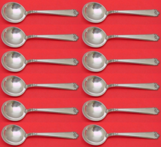 George II Rex Hand Chased By Watson Sterling Silver Cream Soup Spoon Set... - £620.88 GBP