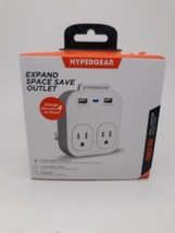 Multi Plug Outlet Extender With 2 USB-A Ports, 2 Outlets Wall Plug - £11.09 GBP