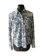 Romeo &amp; Juliet Couture Western Style Blue Paisley Snap-Front Shirt Studd... - $407.92 MXN