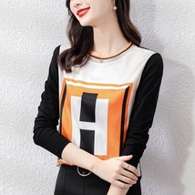 Korean style Women&#39;s silk shirts Spring Autumn Basic bottoming shirts Casual pri - £74.87 GBP