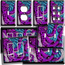 PURPLE OCTOPUS MOSAIC STYLE OCEAN WORLD LIGHT SWITCH OUTLET WALL PLATE S... - $9.99+
