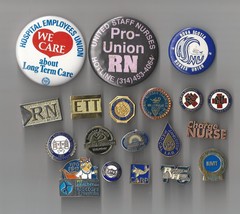 Rn Ett Nurse Emergency Traumau Technitian Hospital Volunteer Pin Button Lot - £51.36 GBP