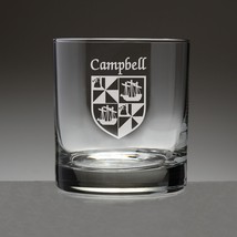 Campbell Irish Coat of Arms Tumbler Glasses - Set of 4 (Sand Etched) - £53.68 GBP