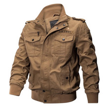 Air Force pilot jacket with washed and embroidered  - £61.38 GBP