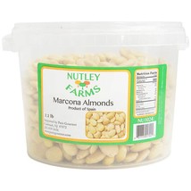 Spanish Marcona Almonds, Raw - Blanched, Unsalted - 1 pail - 2.2 lbs - £50.46 GBP