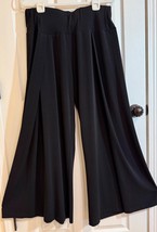 Wynne Collection Pleat Front Elegant Wide Leg Pants 2X Black RN 134365 - $637.49 MXN