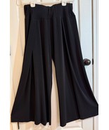 Wynne Collection Pleat Front Elegant Wide Leg Pants 2X Black RN 134365 - $637.49 MXN