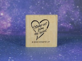 Stamp Art From the Heart, Wood Mounted Rubber Stamp, Stampin&#39; Up!  - $4.74