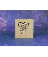 Stamp Art From the Heart, Wood Mounted Rubber Stamp, Stampin&#39; Up!  - $6.43 CAD