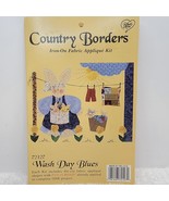 Vintage Country Borders Iron-on Applique Wash Day Blues Die-Cut Fabric K... - $7.07