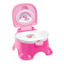 Fisher-Price 3-in-1 Unicorn Tunes Potty Toddler Training Toilet and Step Stoo... - £33.04 GBP