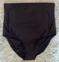 Swim Solutions Tummy Control Swimsuit Bottoms Size 18 Black High Waist NEW - $33.66