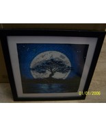 Handcrafted Diamond Art Painting of a Tree with the Moon 12x12 frame - £35.92 GBP