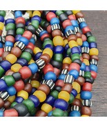 Lotto 5 fili collana lunga perle di vetro vintage vecchio colore misto 5... - €30,15 EUR