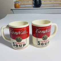 2 Vint Campbell&#39;s Condensed Tomato Soup Coffee Mug Cup Made in USA 8oz 1... - £15.70 GBP