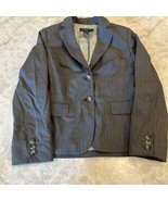 Banana Republic Blazer Size 8 Womens Gray Notch Lapel Collared Office Ca... - $27.59