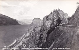 Inspiration Point Columbia River Highway Oregon OR Real Photo RPPC Postcard D50 - £2.36 GBP