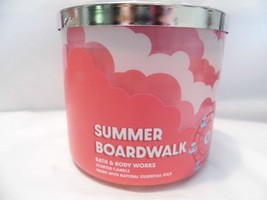 SUMMER BOARDWALK Bath &amp; Body Works 3 Wick Candle  14.5OZ  New - £20.14 GBP