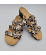 Vionic Sandals Womens Size 8 Faux Snake Skin 3-Strap Buckle Adjustable S... - $55.48 CAD