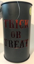 Halloween TRICK OR TREAT Metal Lantern Luminary NEW - 7 3/4&quot; Tall - Spoo... - $17.94