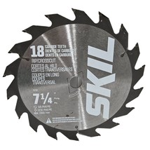 SKIL 7-1/4&quot; Saw Blade - 18 Carbide Teeth 75718 - Rip &amp; Crosscut - £7.82 GBP
