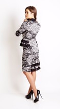 Skirt Set Cocktail Evening Party Printed Stretch Made In Europe Elegant S M L Xl - £97.38 GBP