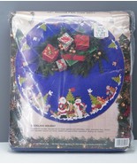 New Bucilla 43&quot; in Round Felt Tree Skirt - Woodland Holiday - 1991 Vintage - £80.63 GBP