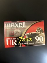 NEW 7- Pack Maxell Normal Bias UR 90 Minutes Each Cassette Tapes - £12.78 GBP