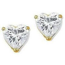 1CT Gorgeous 14K Solid Yellow Gold Heart Shape Simulated Moissanite Imitation - £38.88 GBP