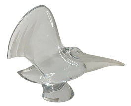 Daum Nancy Signed Pelican Bird Crystal Art Glass  Pate De Verre 11&quot; Sculpture  - £507.68 GBP