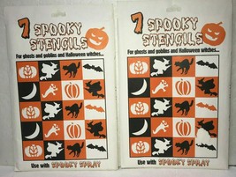 Halloween Spooky Stencil Packs Lot of 2 Vintage NOS Made in USA - £3.05 GBP