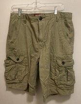 Arizona Jeans Men’s Cargo Shorts Light Green 32 Waist Cotton - £4.75 GBP