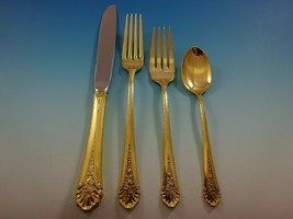 Royal Windsor Gold by Towle Sterling Silver Flatware Set For 6 Service Vermeil - £1,424.83 GBP