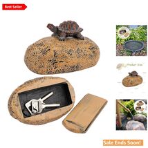 Outdoor Resin Turtle Shape Hidden Key Hider for Garden Yard Storage in B... - $19.75