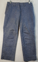 LOFT Capri Pants Womens Size 00 Blue Polka Dot Cotton Pockets Belt Loops... - $16.67