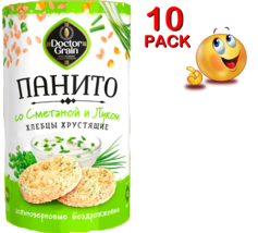10 PACK DR. GRAIN PANITTO CRUNCHY BREAD SOUR CREAM ONION 5x80g Made in R... - $24.74