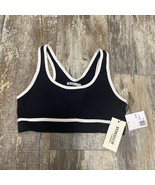 forever 21 Padded Sports Bra Sz Large Brand New With Tags Black With Whi... - $19.99