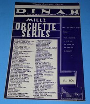 Dinah Mills Orchette Series Sheet Music Vintage 1931 Mills Music Inc. 3r... - $34.99