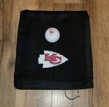 Kansas City Chiefs Golf  Sport Towel &amp; Ball Set Black 16x18 - £19.67 GBP