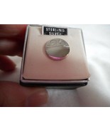 Vintage scroll design Sterling silver Estate Find tie tack  with chain o... - $35.99