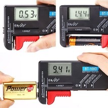 Universal Battery Voltage Tester Digital Display Checker Aaa/Aa/C/D/9V M... - £12.57 GBP