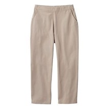 NWT Womens Size Small LL Bean Beige Straight-Leg Crop Perfect Fit Pants - £19.25 GBP