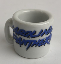 Vintage NFL Mini Coffee Cup Mug Carolina Panthers 1.25&quot; Collectible Miniature - £7.98 GBP