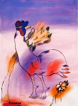 9925.Painting of rooster in abstract sky.POSTER.home decor graphic art - $23.97 CAD+