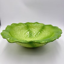 Metlox Manufacturing &amp; Co USA Art Pottery Large Cabbage Ceramic Green Bo... - $90.00